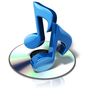 Cd Music Notes PowerPoint clipart graphic preview.