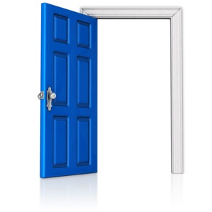 Door that is Open PowerPoint clipart graphic preview.