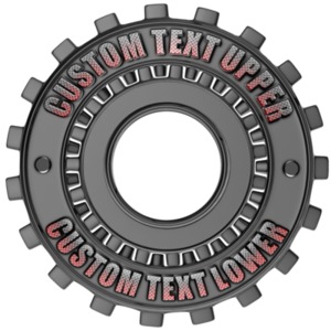 Custom Gear Ring Customizable PowerPoint clipart graphic preview.