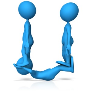 U Figures Alphabet Letter PowerPoint clipart graphic preview.