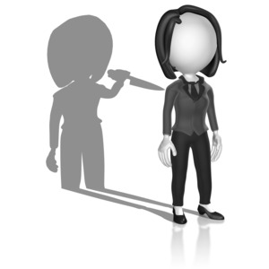 Shadow Holding Knife PowerPoint clipart graphic preview.