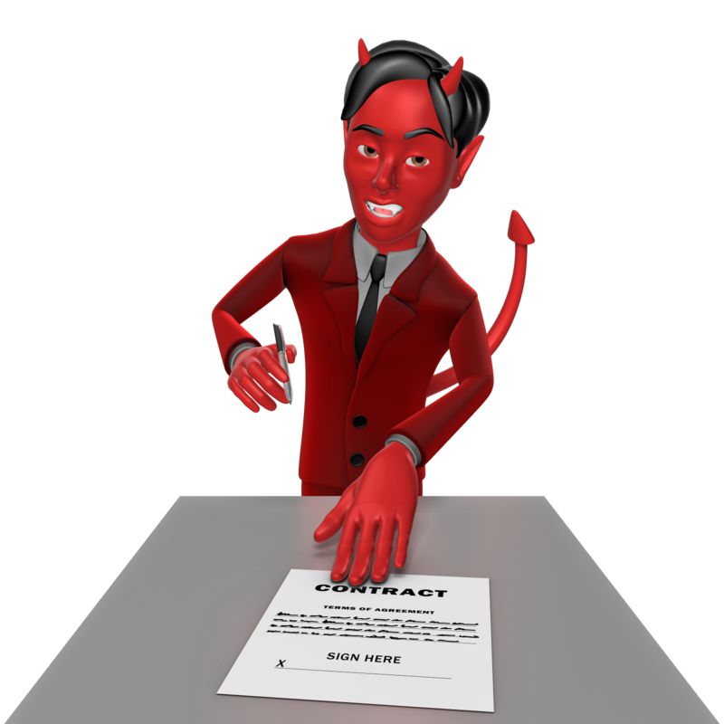 Devil Sign Contract | Great PowerPoint ClipArt for Presentations ...