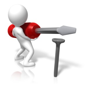 Figure Nail Screwdriver PowerPoint clipart graphic preview.