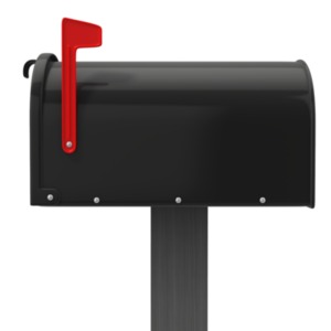 Mailbox Closed Side PowerPoint clipart graphic preview.