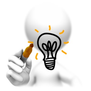 Figure Drawing Light Bulb PowerPoint clipart graphic preview.