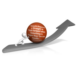 Figure Pushing Custom Ball Up Arrow Customizable PowerPoint clipart graphic preview.