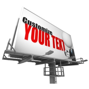 Custom Billboard Low Angle Customizable PowerPoint clipart graphic preview.