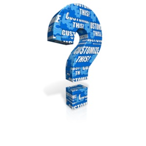 Question Mark Custom Customizable PowerPoint clipart graphic preview.