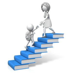Teacher help Student PowerPoint clipart graphic preview.