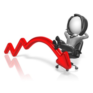 Business Woman Resting Arrow PowerPoint clipart graphic preview.