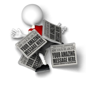 Overwhelming News Customizable PowerPoint clipart graphic preview.