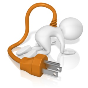 Figure Unplugged PowerPoint clipart graphic preview.