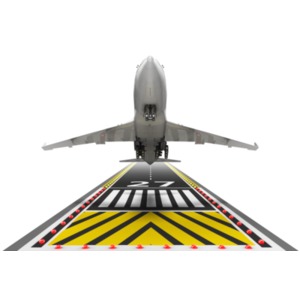 Airplane Taking Off PowerPoint clipart graphic preview.