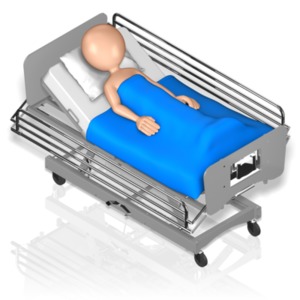 Figure Hospital Bed Isometric PowerPoint clipart graphic preview.