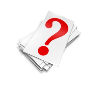 Question Mark Card Pile PowerPoint clipart graphic preview.