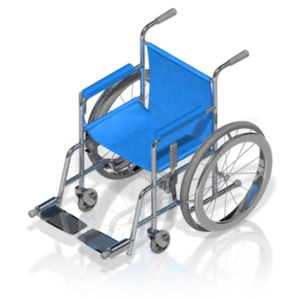 Wheelchair Isometric PowerPoint clipart graphic preview.