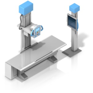 X Ray Machine Isometric PowerPoint clipart graphic preview.