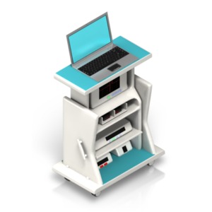 Medical Stand Ekg PowerPoint clipart graphic preview.