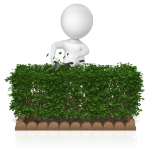 Figure Trim Hedge PowerPoint clipart graphic preview.