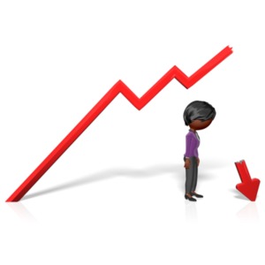 Business Woman Broken Arrow PowerPoint clipart graphic preview.