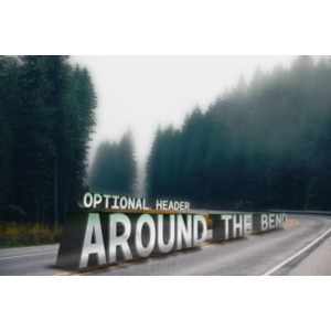 Around The Bend Custom Text Customizable PowerPoint clipart graphic preview.
