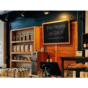Coffee Shop Sign Customizable PowerPoint clipart graphic preview.