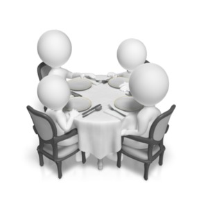 Dinner Table Family PowerPoint clipart graphic preview.