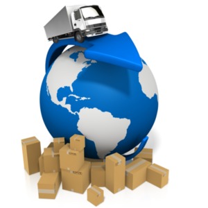 World Truck Arrow PowerPoint clipart graphic preview.