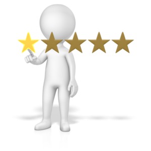 Figure 1 Of 5 Stars PowerPoint clipart graphic preview.