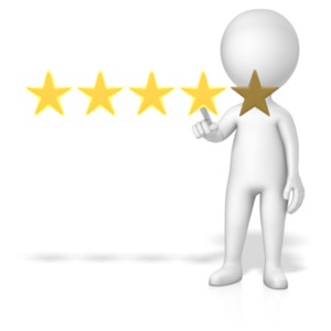 Figure 4 Of 5 Stars PowerPoint clipart graphic preview.