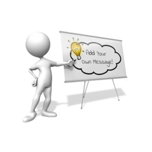 Figure White Board Customizable PowerPoint clipart graphic preview.