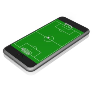 Smart Phone Soccer PowerPoint clipart graphic preview.