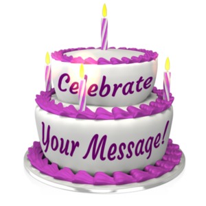 Birthday Cake Custom Customizable PowerPoint clipart graphic preview.