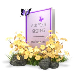 Summer Greeting Card Customizable PowerPoint clipart graphic preview.