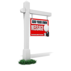 For Sale Sign Custom Customizable PowerPoint clipart graphic preview.
