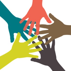 Hands Circle Team PowerPoint clipart graphic preview.