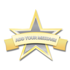Single Star Label Customizable PowerPoint clipart graphic preview.
