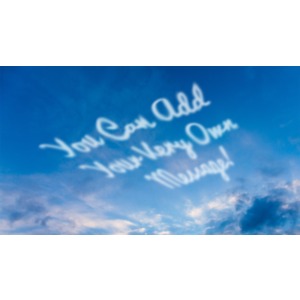Skywriting Customizable PowerPoint clipart graphic preview.