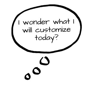 Thought Bubble Custom Text Customizable PowerPoint clipart graphic preview.