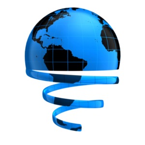 Globe Unraveling PowerPoint clipart graphic preview.