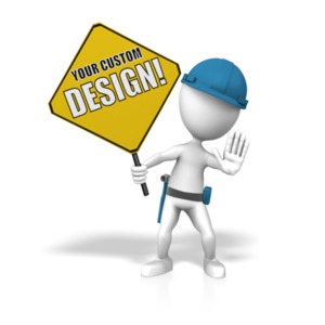 Construction Custom Sign Customizable PowerPoint clipart graphic preview.
