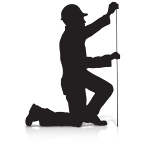 Construction Silhouette Measure PowerPoint clipart graphic preview.