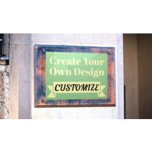 Bronze Wall Plaque Custom Customizable PowerPoint clipart graphic preview.