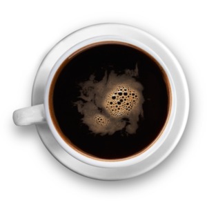 Top Of The Black Coffee Cup PowerPoint clipart graphic preview.