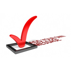 Checkbox Custom Customizable PowerPoint clipart graphic preview.