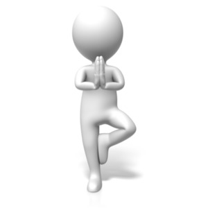 Figure Peaceful Pose PowerPoint clipart graphic preview.