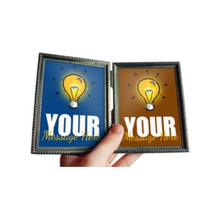 Dual Family Photo Frame Customizable PowerPoint clipart graphic preview.