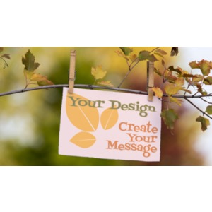 Message Card On Branch Customizable PowerPoint clipart graphic preview.