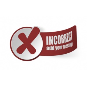 X Mark Customizable PowerPoint clipart graphic preview.