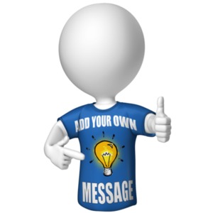 Figure In Custom Shirt Customizable PowerPoint clipart graphic preview.